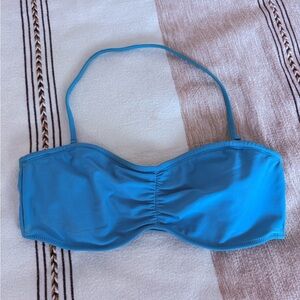 Blue Bandeau Bikini Top